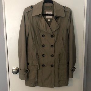 Classic Double Breasted Pea Coat Esprit Olive Green
